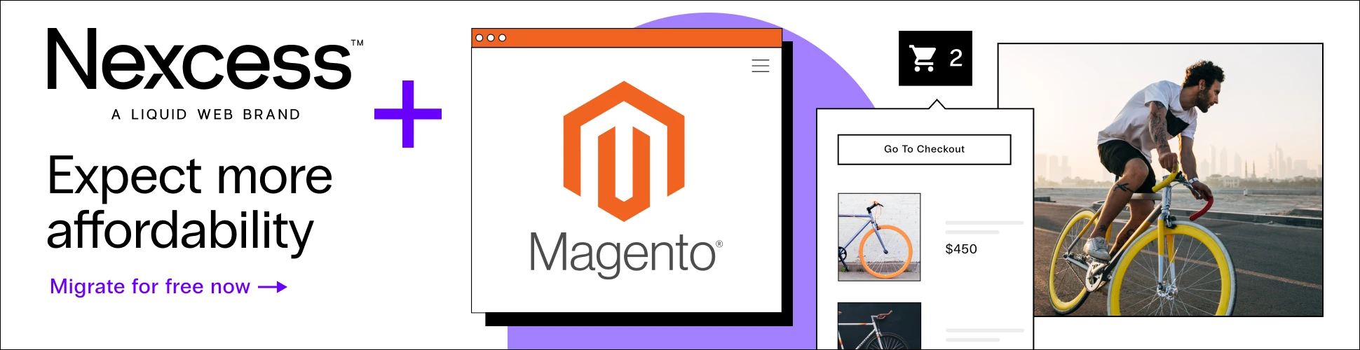 Nexcess + Magento: "Expect more" ad